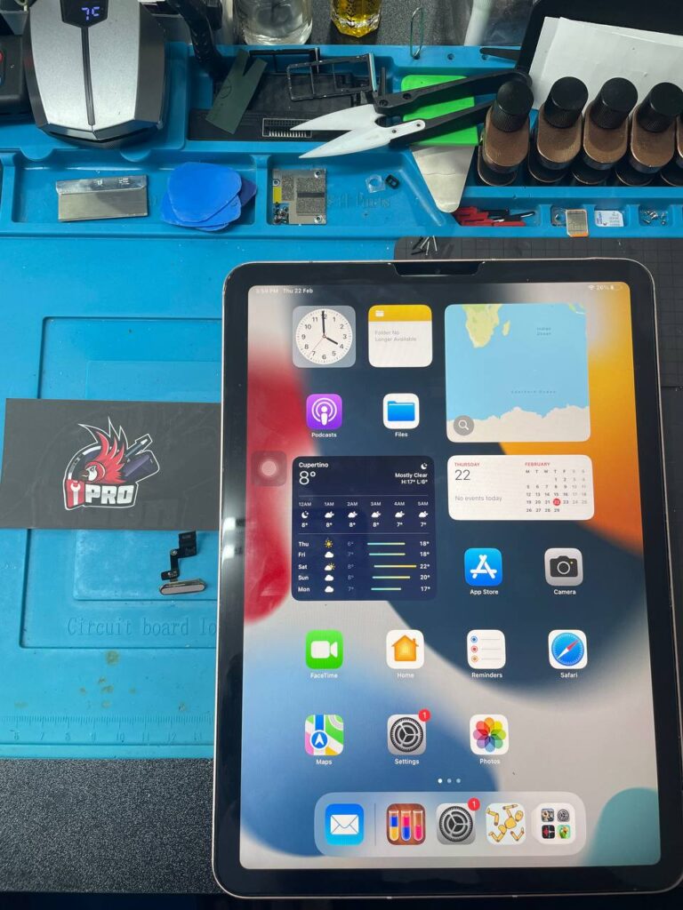 Selesai proses tukar on off button iPad